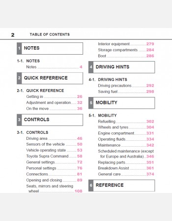 toyota gr supra 2020 owners manual